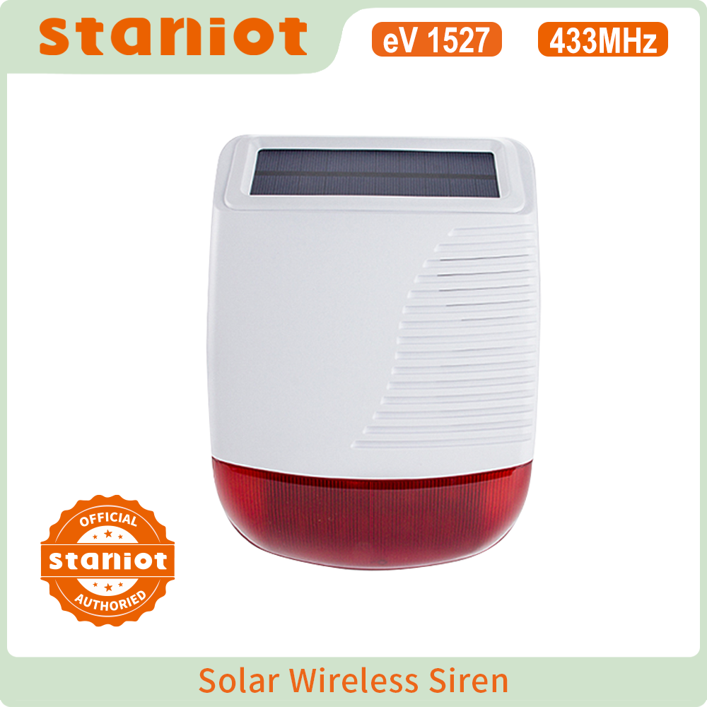 Smart Home Security System - Staniot Wireless Outdoor Solar Strobe Siren