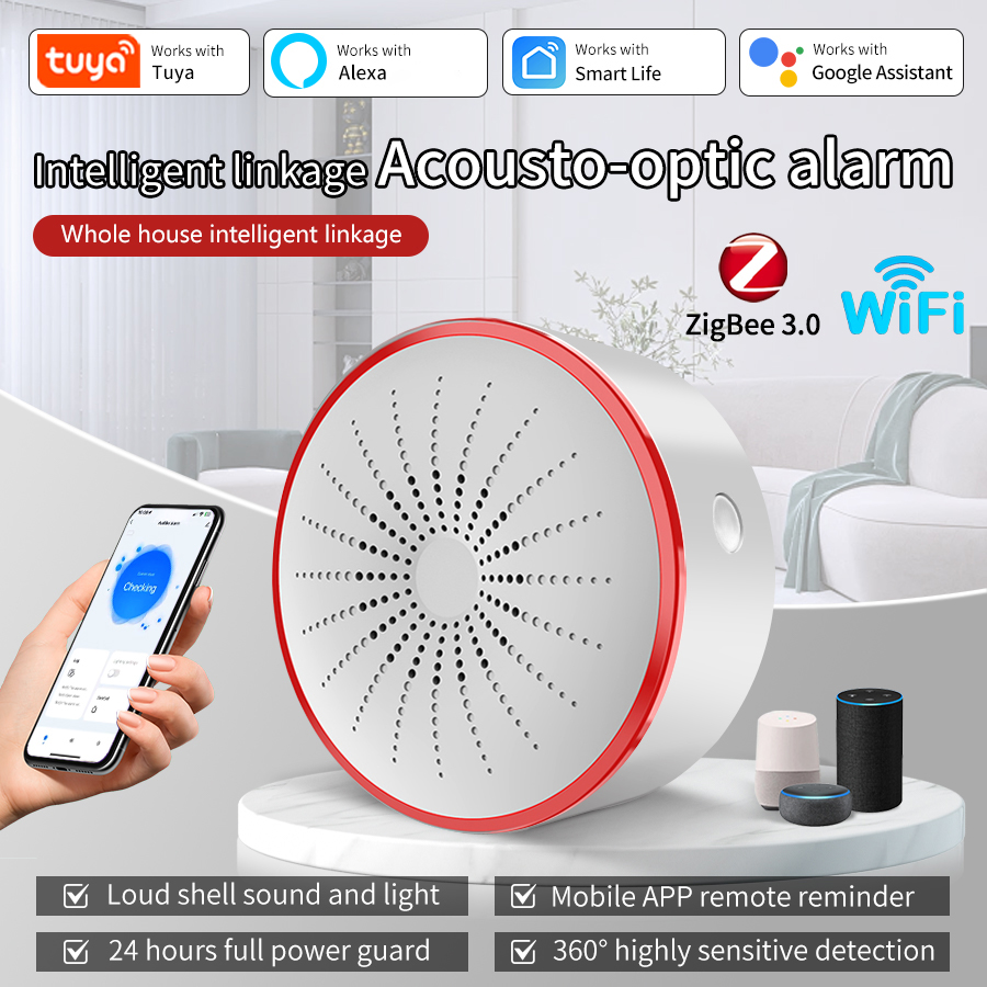 Smart Home Security System - Tuya WiFi ZigBee Smart Alarm Siren
