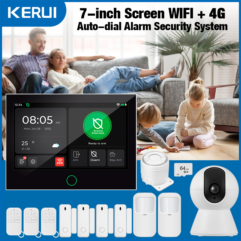 Smart Home Ecosystems - KERUI NEW 4G+WiFi Wireless Home Alarm