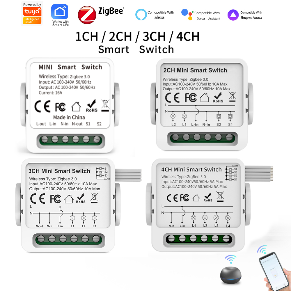 Smart Home For Living - Tuya Zigbee 3.0 Smart Switch 1/2/3/4-Way