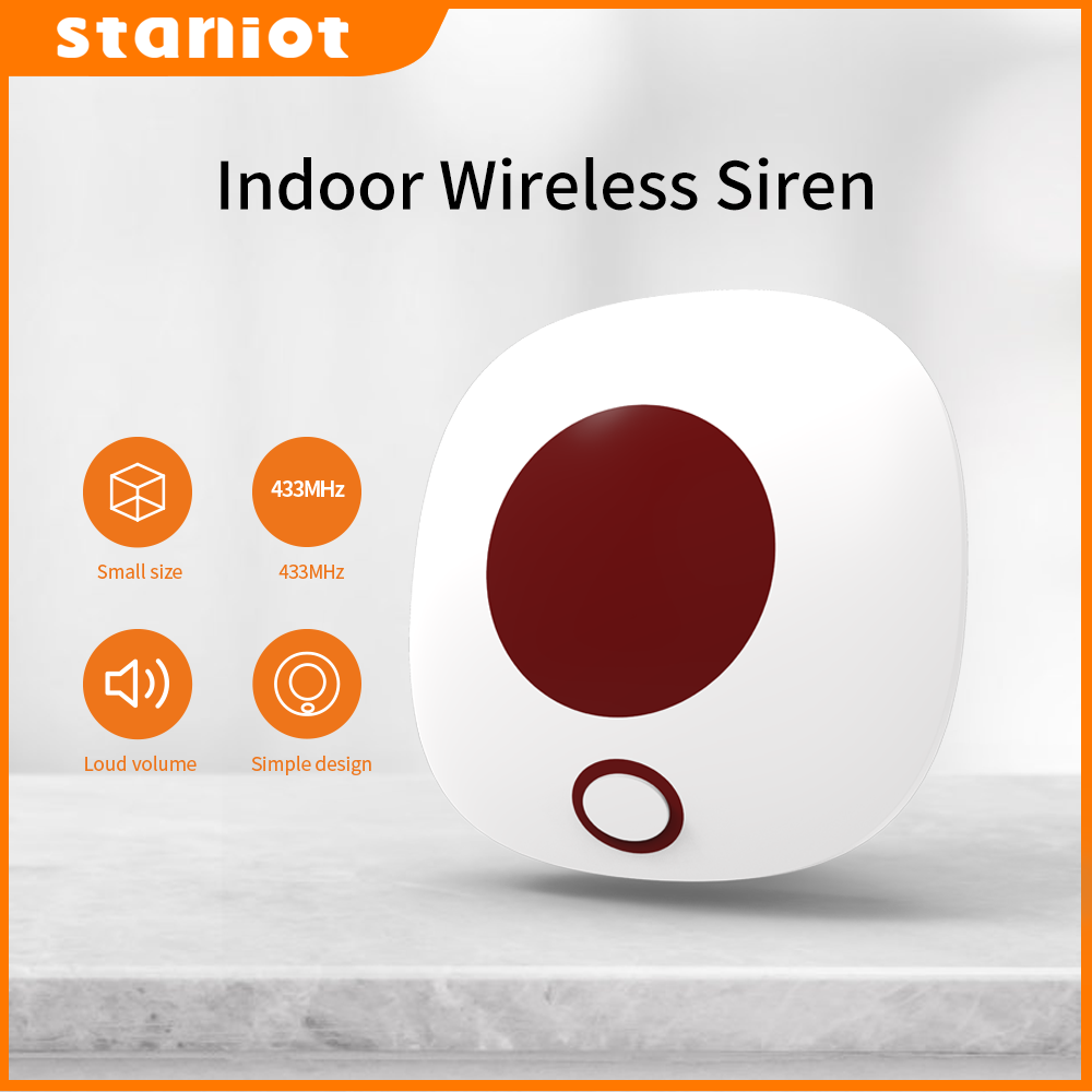 Smart Home Security System - Staniot Indoor Wireless Siren 433Mhz Burglar