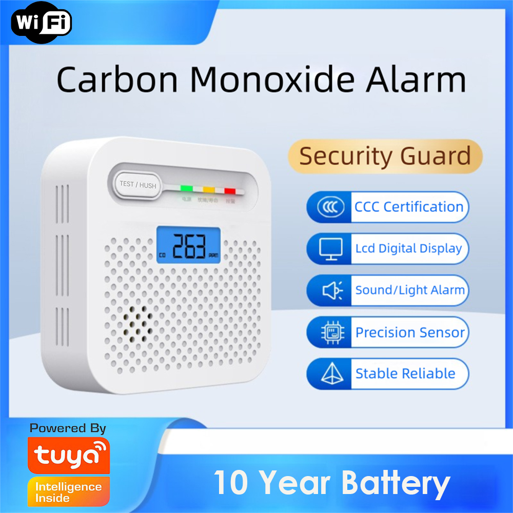 Smart Home Ecosystems - Tuya Smart WiFi CO Detector LCD