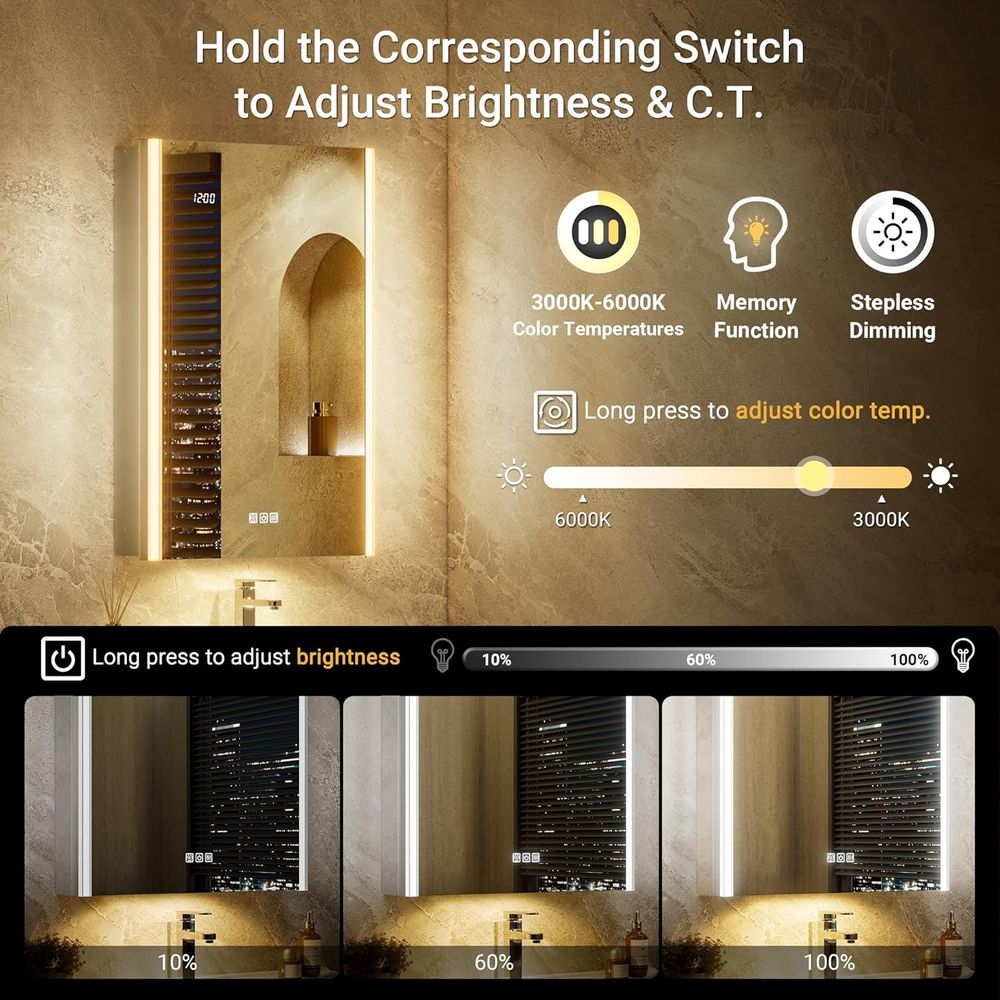 20x32 Lighted Medicine Cabinet - Smart Home For Living ulasan dan harga