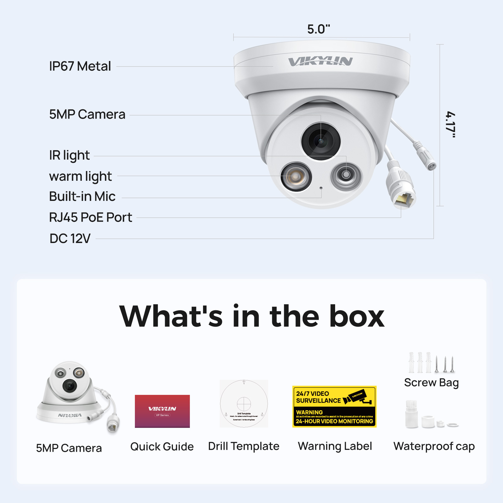VIKYLIN 5MP Smart Dual Light I - Smart Home Microsoft ulasan dan harga
