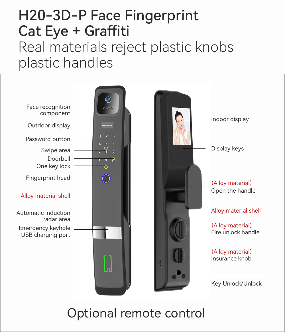 Tuya Wifi Fingerprint 3D Face  - Video Doorbell ulasan dan harga