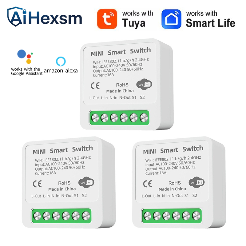 16A Tuya WiFi Smart Switch 2-w - Smart Home Energy ulasan dan harga