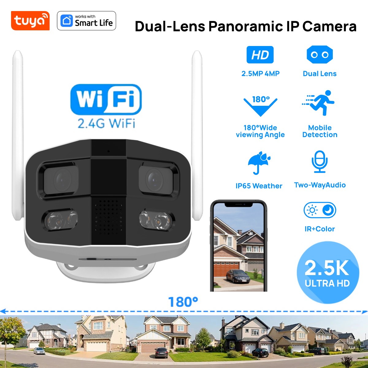 Tuya Smart 4MP 2.5K Dual-Lens  - Smart Home Camera Ezviz ulasan dan harga