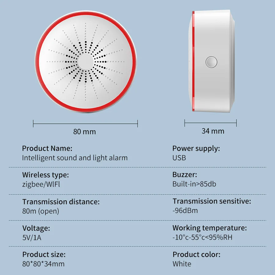 Tuya WiFi ZigBee Smart Alarm S - Smart Home Security System ulasan dan harga
