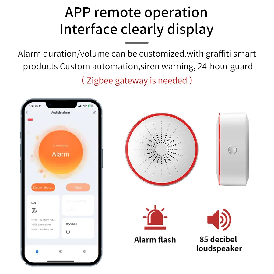 Tuya WiFi ZigBee Smart Alarm S - Smart Home Security System ulasan dan harga