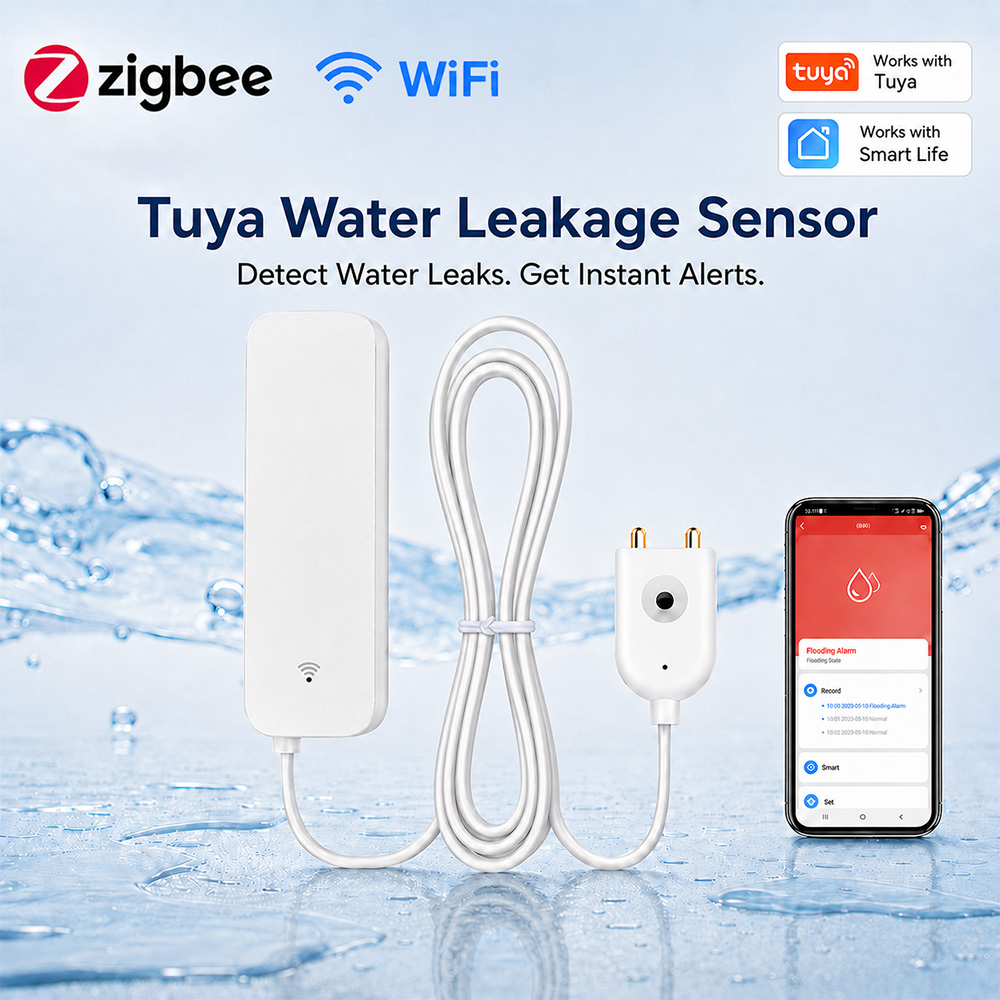 ZigBee WiFi Water Leak Sensor  - Smart Home Wiz ulasan dan harga