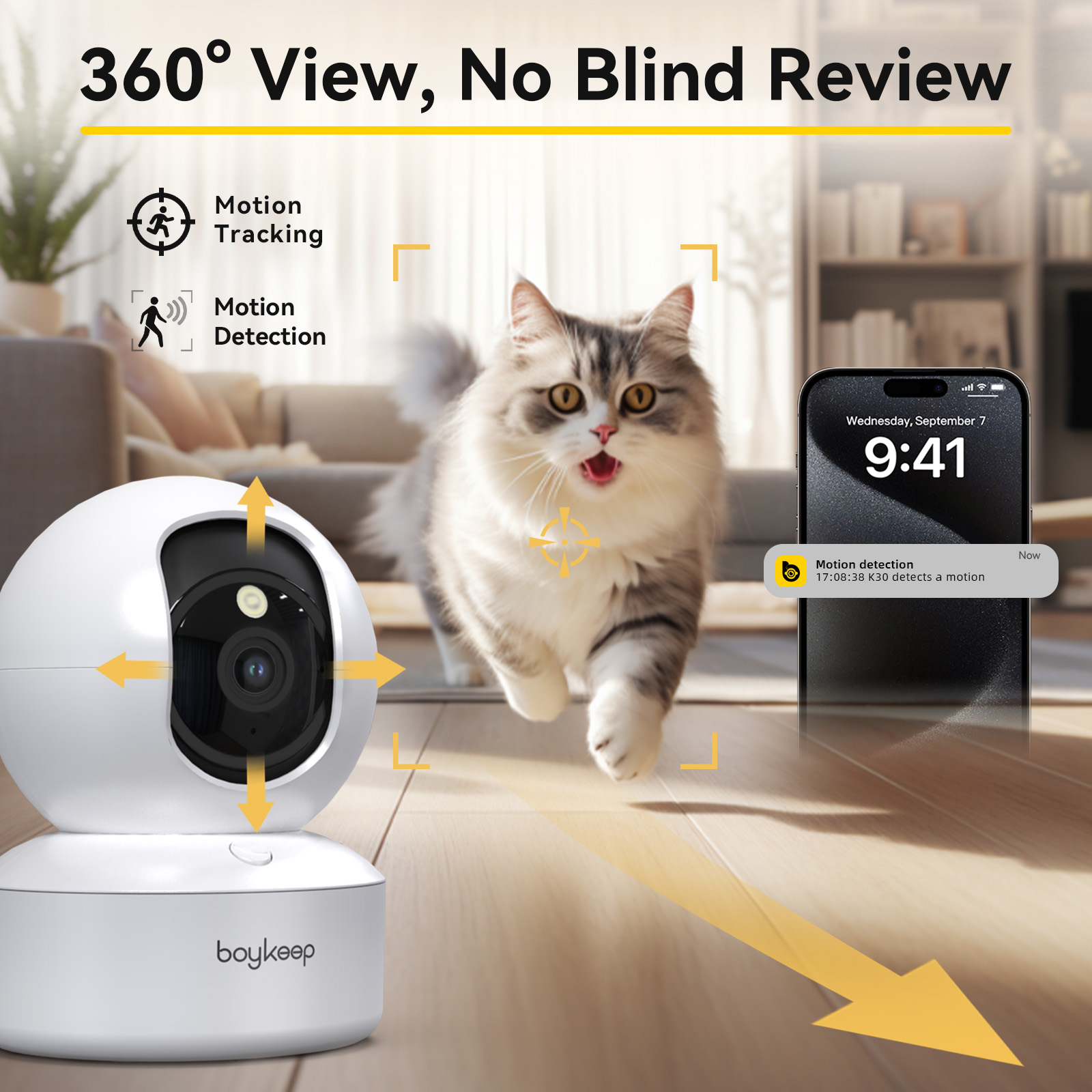 Boykeep 2K Pet Dog Camera with - Smart Home Camera Ezviz ulasan dan harga