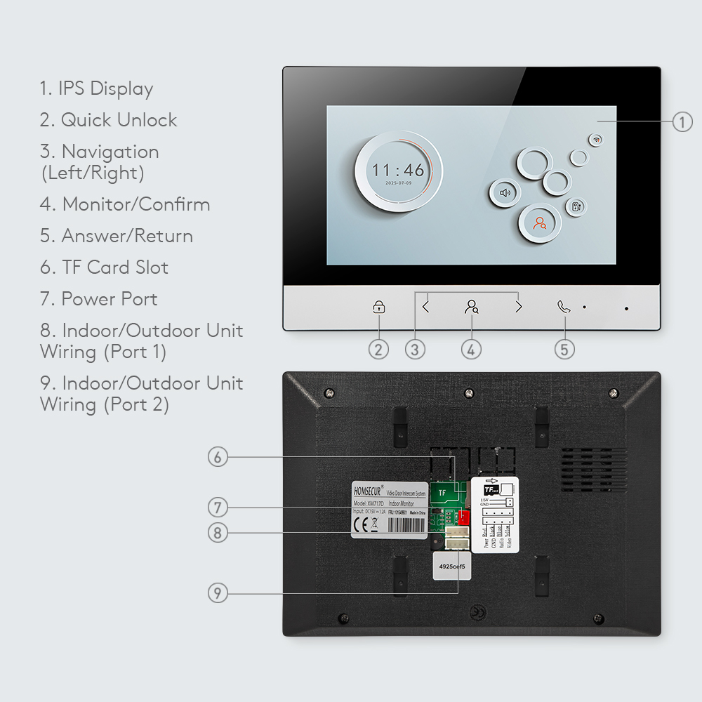 Tuya Smart WIFI Indoor Monitor - Video Doorbell ulasan dan harga