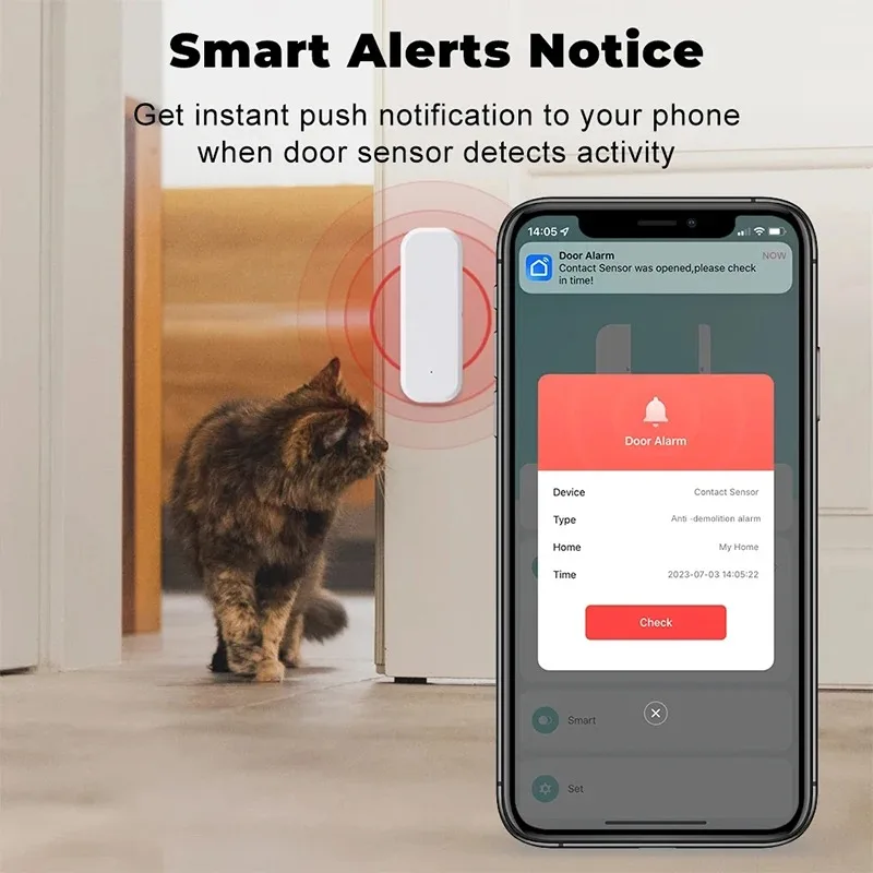 Tuya WiFi Smart Door Window Se - Smart Home Security System ulasan dan harga