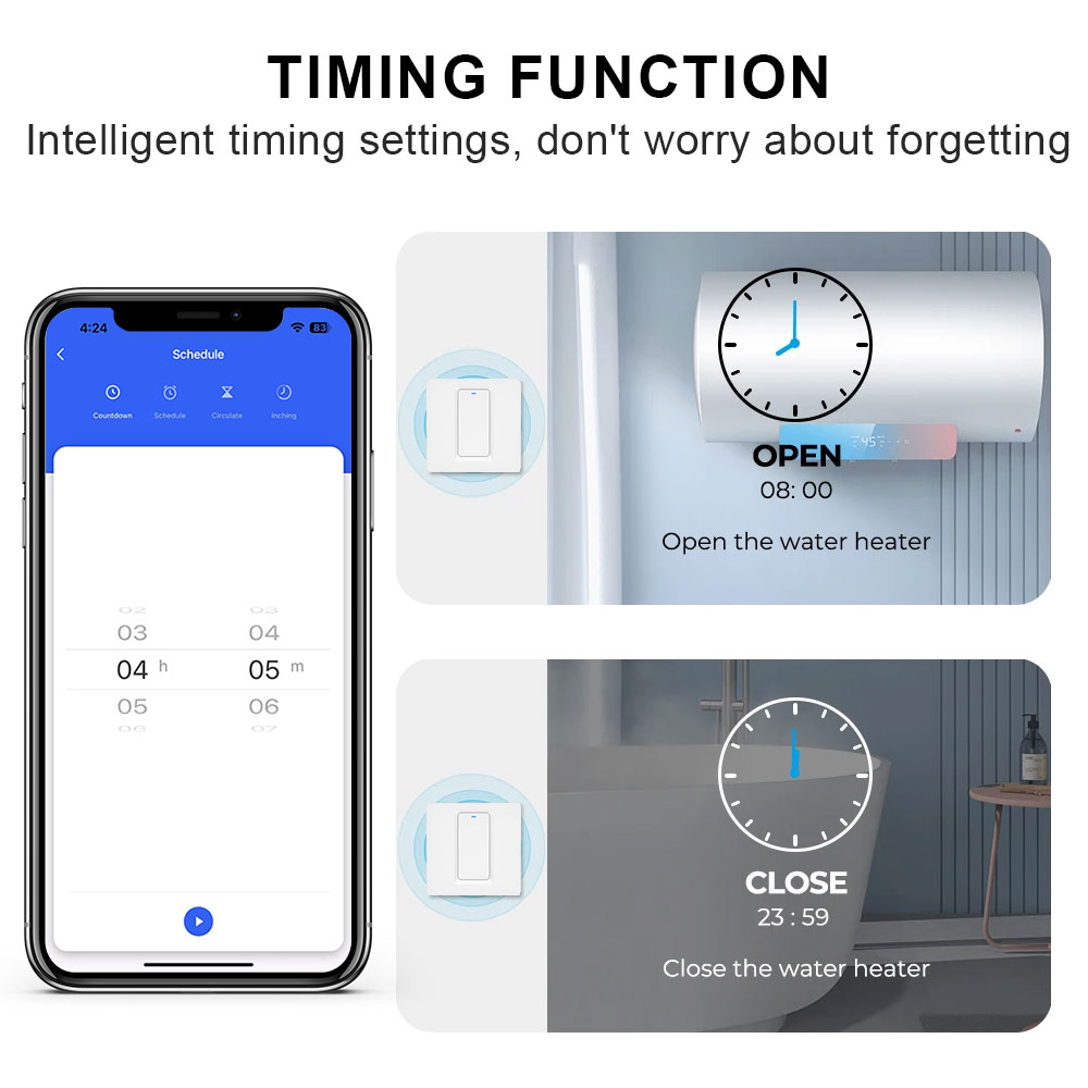 Smart Water Heater Switch/WiFi - Smart Home Wiz ulasan dan harga