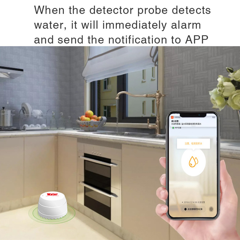 Tuya WiFi Water Leakage Sensor - Smart Home Security System ulasan dan harga