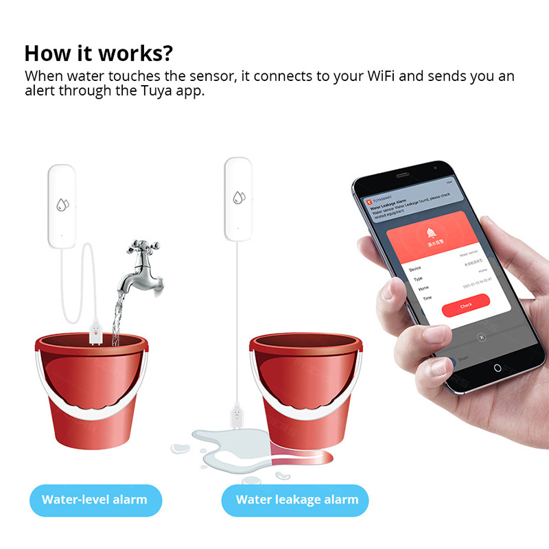 Tuya WiFi Water Leakage Alarm  - Smart Home Wiz ulasan dan harga