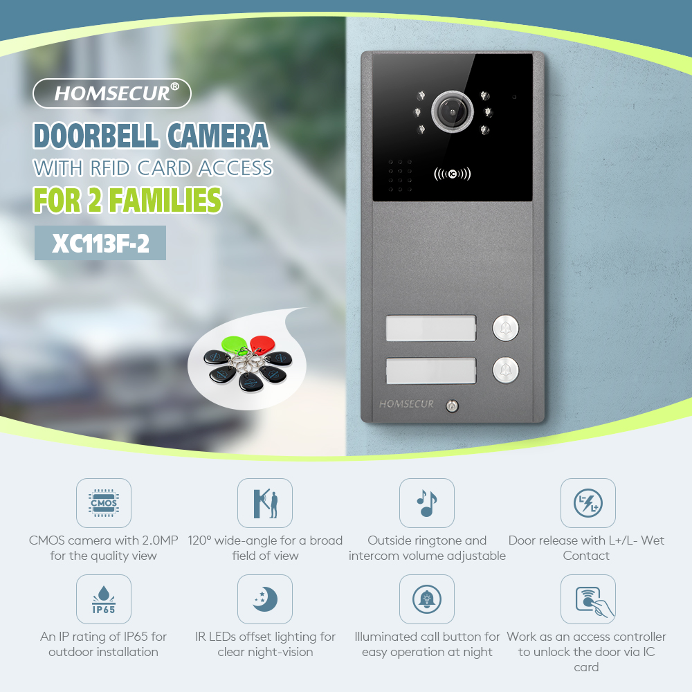 4 Wire XC113F-2 HD Outdoor Doo - Video Doorbell ulasan dan harga