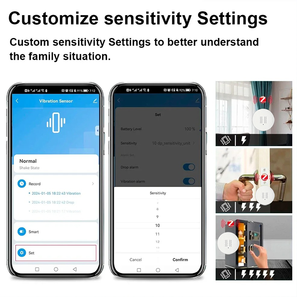 Tuya ZigBee Smart Vibration &  - Smart Home Security System ulasan dan harga