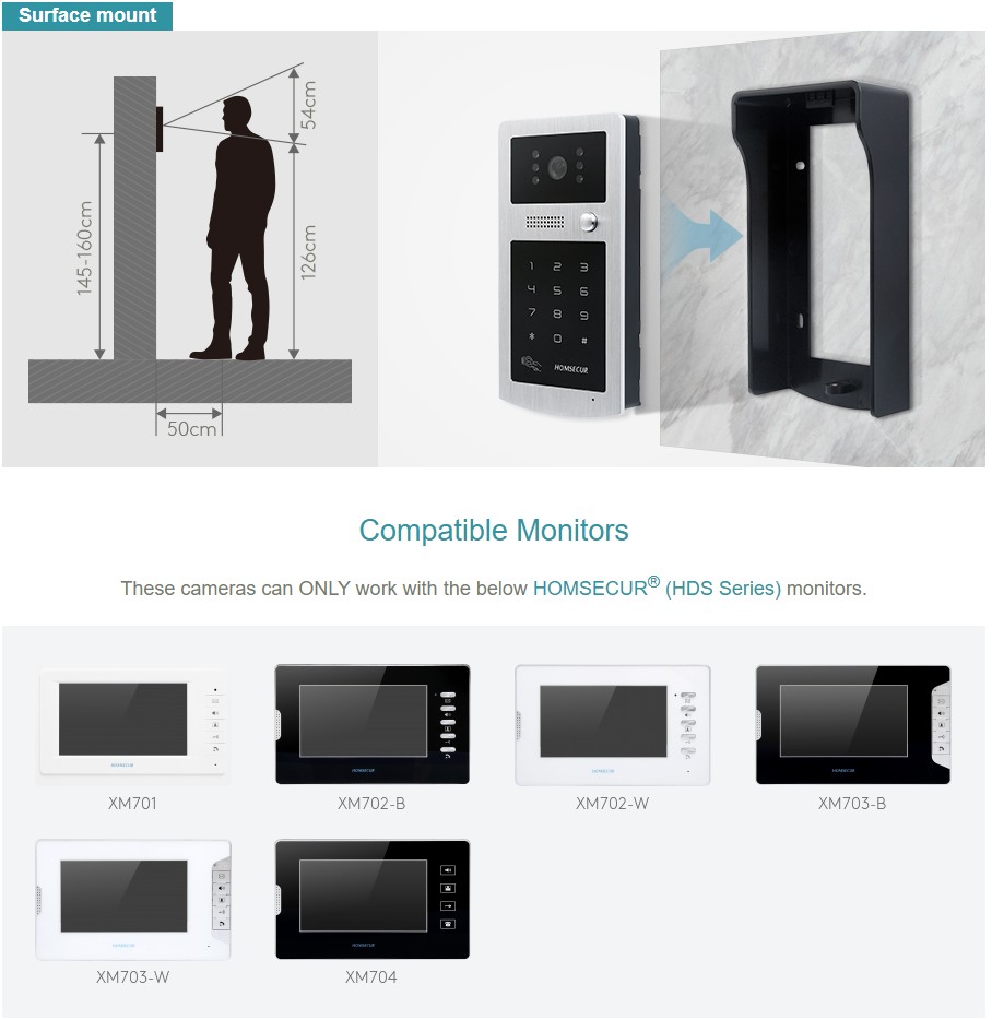 HOMSECUR XC004-S Outdoor Camer - Video Doorbell ulasan dan harga