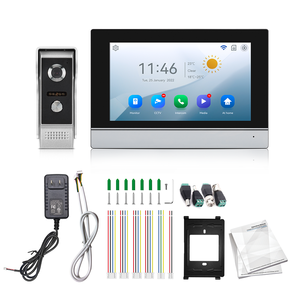 7Inch IPS Screen 2MP  Tuya Rem - Video Doorbell ulasan dan harga