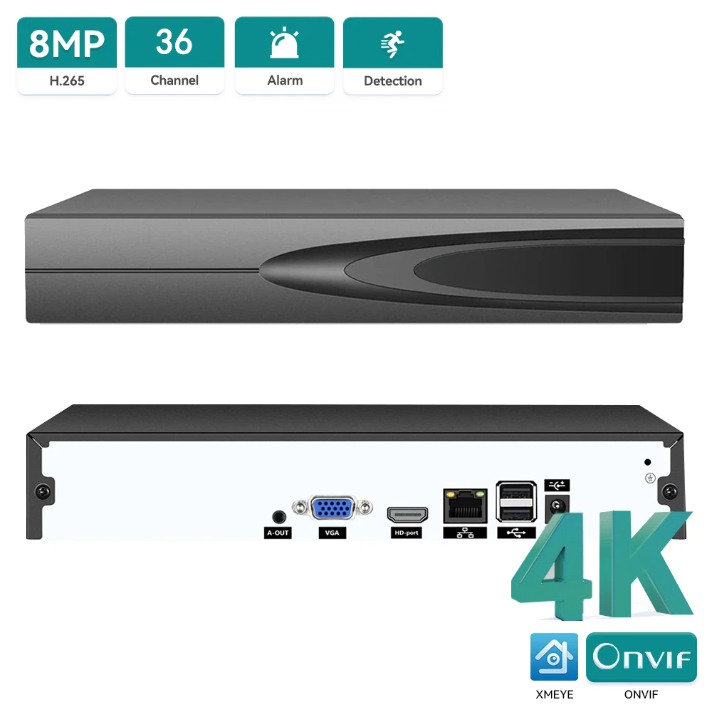 4K ONVIF CCTV NVR 36CH/16CH/10 - Smart Home Security System ulasan dan harga