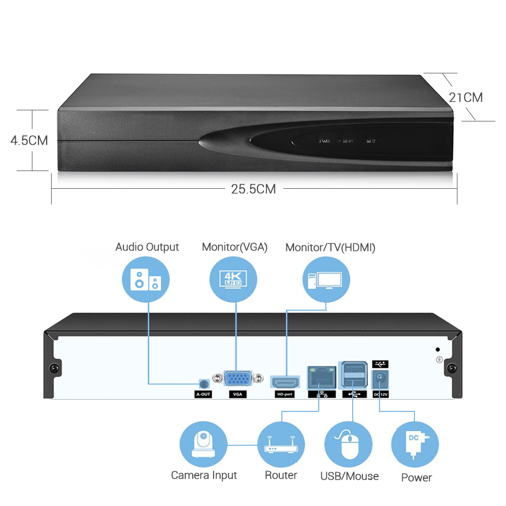 4K ONVIF CCTV NVR 36CH/16CH/10 - Smart Home Security System ulasan dan harga