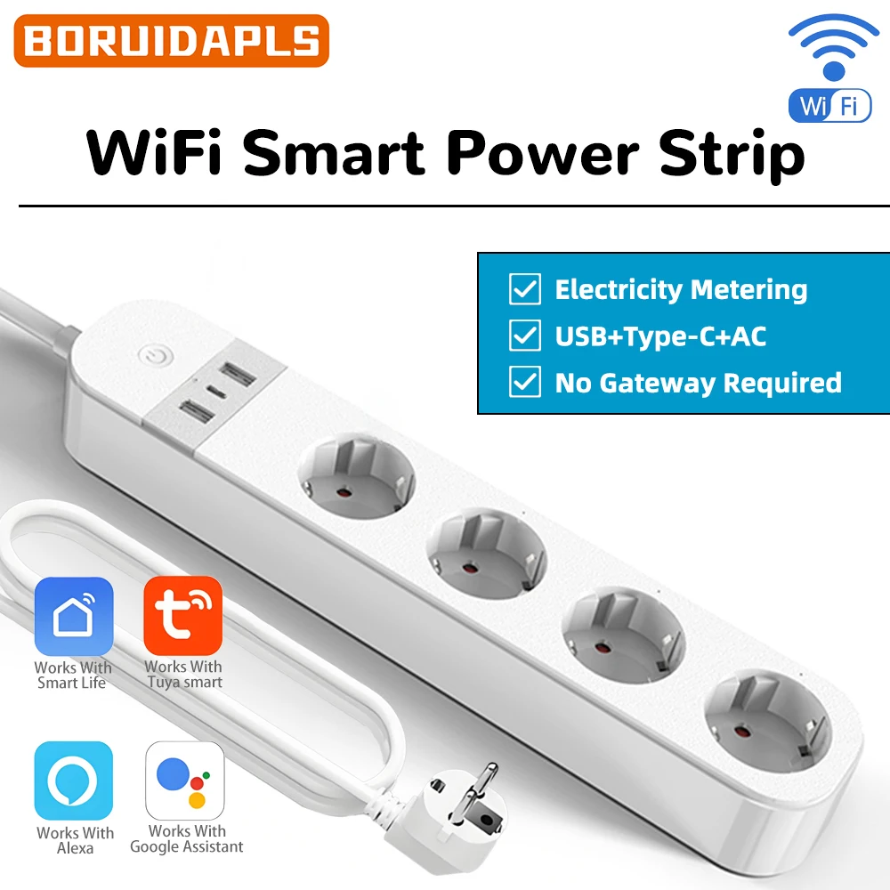 BORUIDAPLS EU Plug WiFi Smart  - Smart Home Energy App ulasan dan harga